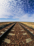 Clouds Hover over Old Railroad Tracks