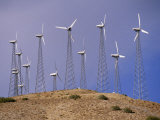 View of Windmills on a Wind Energy Farm