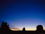 Silhouetted Buttes at Twilight
