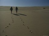 Hikers on Sand Dunes  Fraser Island  Coastal Australia