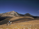 A Horseman Views the Truchas Peaks from Above the Timberline