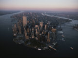 An Aerial View of the South End of Manhattan Island