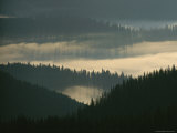 Fog Shrouds the Tree-Covered Slopes of the Bitterroots