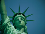A Close View of the Statue of Libertys Face