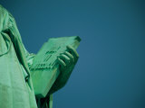 A Close View of the Book Held by the Statue of Liberty