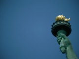 A Close View of the Torch Held by the Statue of Liberty