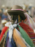 A Figure Dressed up for a Religious Celebration in Santiago