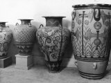 A Photograph of Ancient Jars Found in Knossos