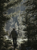 A Man on a Trail in the Wind River Range