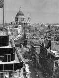 Elevated View of Fleet Street and Saint Pauls Cathedral