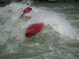 A Man Kayaking the Coruh River