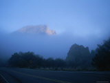 Casa Grande  a Peak in the Chisos Mountains  Looms Above the Fog