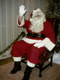 A Classic Santa Claus Waves His Holiday Greetings