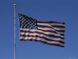 The American Flag Flies Proudly in a Stiff Breeze