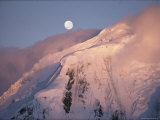 The Moon Rises over Snow-Blown Peaks on Anvers Island