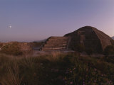 Full Moon over the Pyramid of the Moon at Daybreak