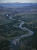 Aerial View of a Winding River