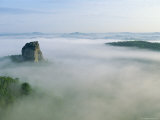 Fog Surrounds the Falkenstein Rock Formation