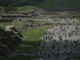 Crowds of Visitors Walk Along the Street of the Dead