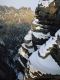 Cliffs with Snow-Covered Ledges