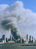 Smoke Billows over Manhattan after the September 11  2001 Attack