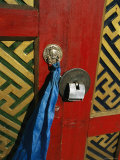 A Decorated Doorway in Ulaanbaatar  Mongolia