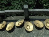 Bamboo Hats for Sale on Folded Brocade Hill  Guilin  Guangxi  China