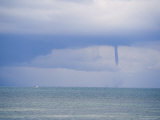 View of a Waterspout Rising into a Cloud