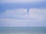 View of a Waterspout Rising into a Cloud