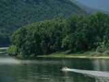 A Small Motorboat on the Susquehanna River Near the Endless Mountains