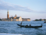 A Gondolier and Tourists on the Grand Canal Near Saint George Island