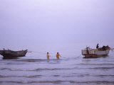 Fishermen Moor Their Boats  Bohai Sea  Twilight  Qinhuangdao  China