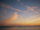 Clouds Crisscross the Sky at Twilight on the Gulf of Mexico