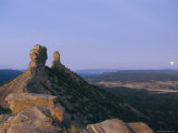 Sandstone Rock Formations in an Arid Landscape