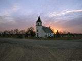 A Beautiful Sunset View of Saint Johns Lutheran Church in Wahepton