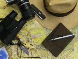 Safari Essentials Lying on a Map