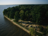 Aerial of Excavated Early 17th-Century Site of James Fort  Jamestown on the James River