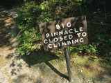 Trail Closing Sign Along the Jomeokee Trail