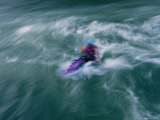 Kayaker Fights the Currents of the Rogue River