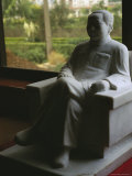 Seated Stone Statue of Mao near a Window Overlooking Nanjie
