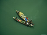 Aerial View of Fishermen in Their Boats on the Water