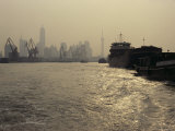 Barges on the Huang Pu River with Pudong in the Background