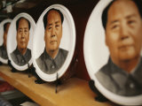Plates and Other Mao Souvenirs for Sale in a Shaoshan Market