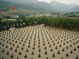 Kung Fu Students Meditate in Unison at the Ta Gou Academy