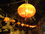 Lanterns on an Outdoor Stage