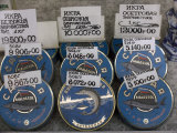Tins of Russian Caviar for Sale at a Food Market