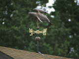 A Mother and Baby Humpback Whale Weather Vane on a Roof Top