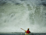 A Kayaker Faces a Waterfall on the Youghiogheny River