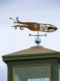 A Squid-Shaped Weather Vane Atop a Cupola