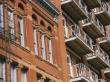 Balconies Dot the Side of a Building in Milwaukees Third Ward